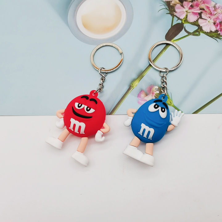 Cartoon%20Chocolate%20Bean%20Keychain%20Resin%20Doll%20Couple%20Key%20Chain%20Men's%20and%20Women's%20Jewelry%20Bag%20Pendant%20Children%20Lovely%20Keychain%20-%20Image%204