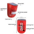 New Solar Infrared Motion Sensor Alarm With 110db Siren Strobe Light For Home Garden Carage Shed Carvan Security Alarm System. 
