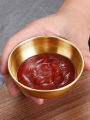 2/4/12pcs Stainless Steel Golden Sauce Dishes Appetizer Seasoning Serving Dishes Sets Tray Spice Plates Kitchen Tableware. 