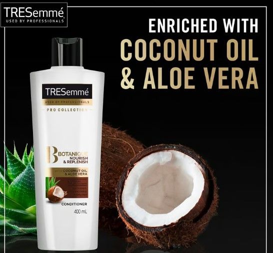 International UAE Product Tresemme Botanique nourish & Replenish With Coconut oil & Aloe Vera Conditioner For used male/female 400 Ml