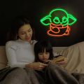 Baby Alien Neon Sign Alien Decoration Green Alien Glow Sign Bedroom Living Room Men's Cave Party Birthday Wall Decoration. 