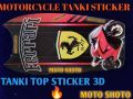 Motorcycle Tanki Top Sticker 3D (Diffrent Designs) CD-70 & CG-125. 