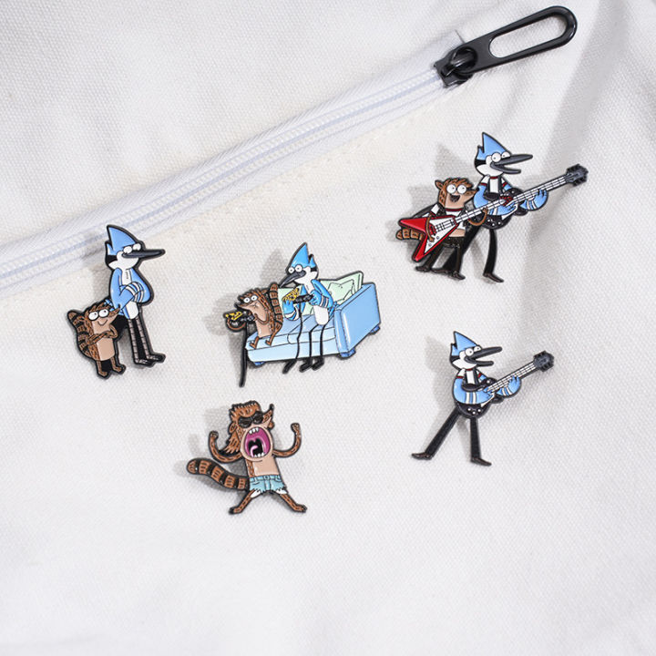 Funny%20Cartoon%20Regular%20Show%20Pins%20Brooch%20Cute%20Animal%20Raccoon%20Rigby%20And%20Cyanocitta%20Cristata%20Mordecai%20Badge%20Enamel%20Lapel%20Pin%20Cosplay%20-%20Image%205
