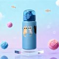 3D Printed 550ML Cute Cat Sippy Cup – Lightweight Plastic Kids’ Water Bottle for School & Travel Leakproof Portable Sports Drink. 