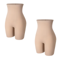 Anti Chafing Slip Short Women High Waist Safety Boyshort Invisible Under Dress Seamless Underwear Cool Smooth Control Panty 2PCS. 