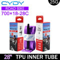 CYDY Bicycle Camera TPU Inner Tube 700x18/23/25/28C Tyre France Valve Length 45/65/85mm ROAD Bike Tire Cycling  pneu 25G. 