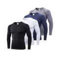Compression Tops Gym T Shirt Men Fitness Tight Rashgad Bodybuilding Sports T-Shirt Quick Dry Running Long Sleeve. 