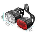 Cycling Taillight Headlight Bicycle Lights Bike Safety Warning Light LED USB Rechargeable Waterproof. 