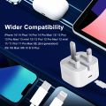 Iphone Charger 35 Watt Three Pin Power Adapter With USB-C To Lightning Cable. 