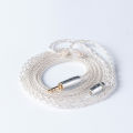 KBEAR 8 Core Upgraded Silver Wired Earphone Cable 2PIN/MMCX/QDC Gaming Headphones Earbuds Headset For KZ KS1 KS2 TRI Meteor IEMs. 