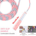 Soft Beaded Jump Rope Non-Slip Handle Adjustable Tangle-Free Segmented Fitness Skipping Rope Keeping Fit Training Playing. 