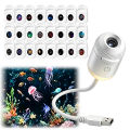 2-in-1 USB Ambient Light For Large Range Projection Atmosphere Multiple Scenes Adjustable Focus Distance Night Lighting Function. 