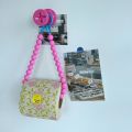 Chic Pink Beaded Toilet Paper Holder & Phone Chain - Punch-Free, Wall-Mounted Organizer For Bathroom And Office Decor. 