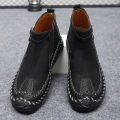 Fashion Men's Boots Handmade Casual Shoes Genuine Leather Ankle Boots Comfortable Winter Shoes High Top Sneakers Luxury Footwear. 