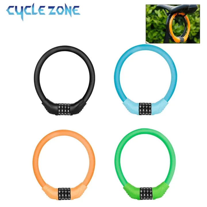 4 Digital Code Bicycle Cable Lock Anti-theft Alloy Steel MTB Road Bike Cable Code Combination Password Lock Security Padlock