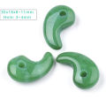 10pcs Natural Malaysia Jade Pendants Magatama Charm Small Hole Findings Smooth Surface Pendant for DIY Jewelry Making. 