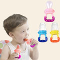Baby Food Feeder Fruit Feeder Pacifier Infant Teething Toy Teether for Fresh Frozen Fruit - Silicone Nipple Includes All Sizes. 