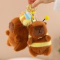 1-20PCS Cute Bee Capybala Bag Pendant Plush Keychain Doll Niche Backpack Hanging Decoration High-end Doll Plush Toy Small Gift. 