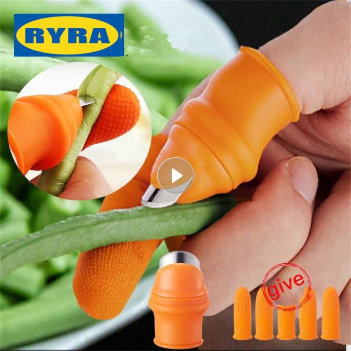 Upgrade Silicone Thumb Knife Cutter For Garden Separator Finger Plant Fruit Picking Knife Portable Knife For Kitchen Garden Tool