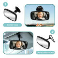Shatterproof Baby Car Mirror, 360° Adjustable Wide Angle Rear View Mirror, 2-in-1 Mount for Safe Infant Observation While Drivin.