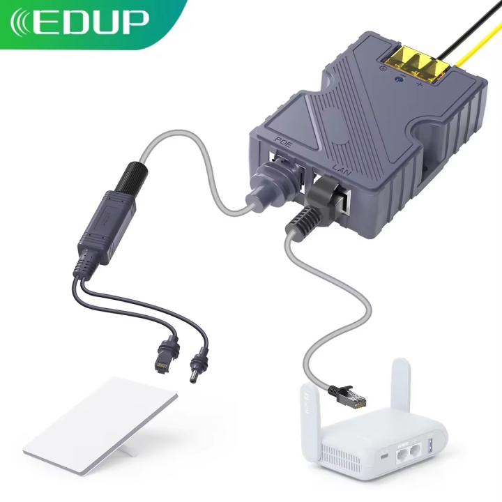 EDUP SK0089 150W Starlink Mini POE Splitter Kit - Gigabit Durable All-Weather 100M Range for High-Speed