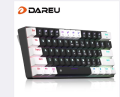 DAREU EK861S RGB Wired Mechanical Keyboard 61 Keys Red Switches ABS Keycaps N-key Rollover with Magnetic Feet. 