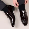 Brand New PU Leather Shoes for Men Casual Business Shoes Office Work Shoes for Male Party Wedding Oxfords Point Toe Loafers. 