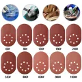 100Pcs 125mm 8 Hole Sanding Discs Hook Loop Adhesive Sandpaper 60Grit-1000Grit Sanding Paper 5Inch Sanding Disc Polishing Tools. 
