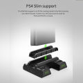 PS4 Stand with Cooling Fan for PS4/PS4 Slim/PS4 Pro, for Playstation 4 Cooling Station with PS4 Controller Charger and 12 Game.