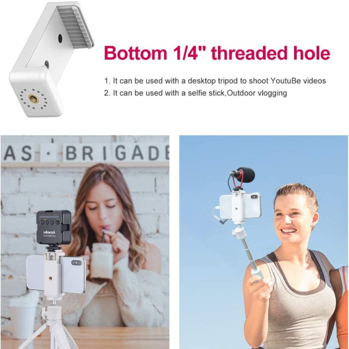 Ulanzi%20St07%20Phone%20Holder,%20Spring-Type%20Mobile%20Phone%20Holder%20with%20Cold%20Shoe,%201/4%20Thread%20to%20Connect%20to%20a%20Tripod,%20Microphone%20for%20Vlog.%20-%20Image%207