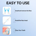 Replacement Flosser Brush Heads Compatible with Philips Sonicare Electric Toothbrush, 50pcs Floss Picks Refills Heads for Teeth. 