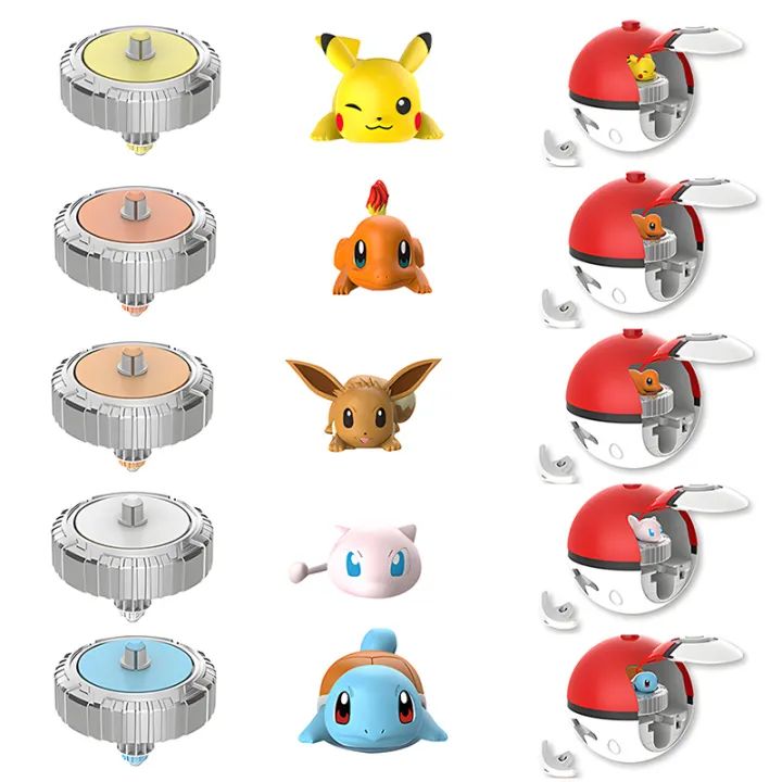 Pokemon%20Elf%20Spinning%20Top%20Gyro%20Ball%20Action%20Figure%20Figurine%20Pikachu%20Charmander%20Squirtle%20Mew%20Eevee%20Launcher%20Kid%20Battle%20Game%20Toy%20Set%20-%20Image%207