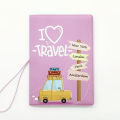 1 Piece I Love Travel Pu Leather Passport Cover Case Holder Wallet Travel Accessories for Men or Women.