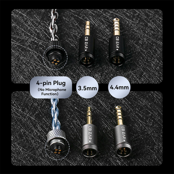 KBEAR%20P34%20Earphone%20Upgrade%20Cable%205N%202-Strands%2098-Core%20OFC%20Silver-Plated%20Interchangeable%20Plug%20Design%203.5/4.4%20for%20MK3%20-%20Image%205