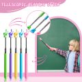 Retractable Teacher Pointer Finger Design StainlessSteel Telescopic School Teaching Pointer Stick Teacher Supplies for Classroom.