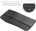 Arteck HB 323 Universal Wave Ergonomic Keyboard with Palm Rest Multi-Device Full Size Wireless Bluetooth Keyboard for Windows, Android, Computer Desktop Laptop Surface Tablet Smartphone. 