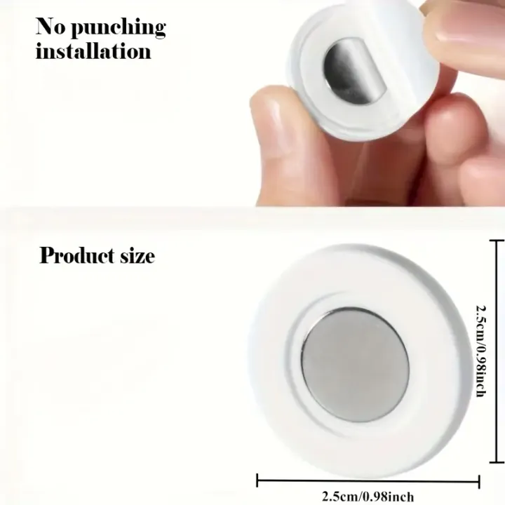 3pcs%20No%20Drill%20Magnetic%20Remote%20Holder%20-%20Wall%20Mount%20for%20TV/AC/DVD%20Remotes,%20White%20Space-Saving%20Design%20-%20Image%204