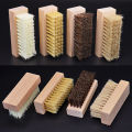 Useful Wood Handle Shoe Brush Polish Brush Plastic Hair Soft Pig Hair Brush Sneaker Shoe Cleaning Brush Laundry Brush. 