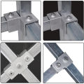 20/25/30mm Square Tube Connectors Galvanized Aluminum Alloy Square Tube Connector Tee Fasteners Square Steel Fixed Clips. 