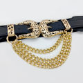 Designer Belts For Women High Quality Luxury Tassel Gold Chain Punk Y2K Silver Stretch Cummerbunds Elastic Waistband Corset.