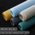 60/40cm Oversized Food Grade Silicone Waterproof Placemat Heat Insulation Anti-Skidding Washable Table Mat For Kitchen Dinner. 