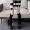 Winter Leg Warmers Wide-legged Socks JK Knee High Socks Long Stacked Socks Gothic Lolita Knit Long Socks Women Legs Warmers.
