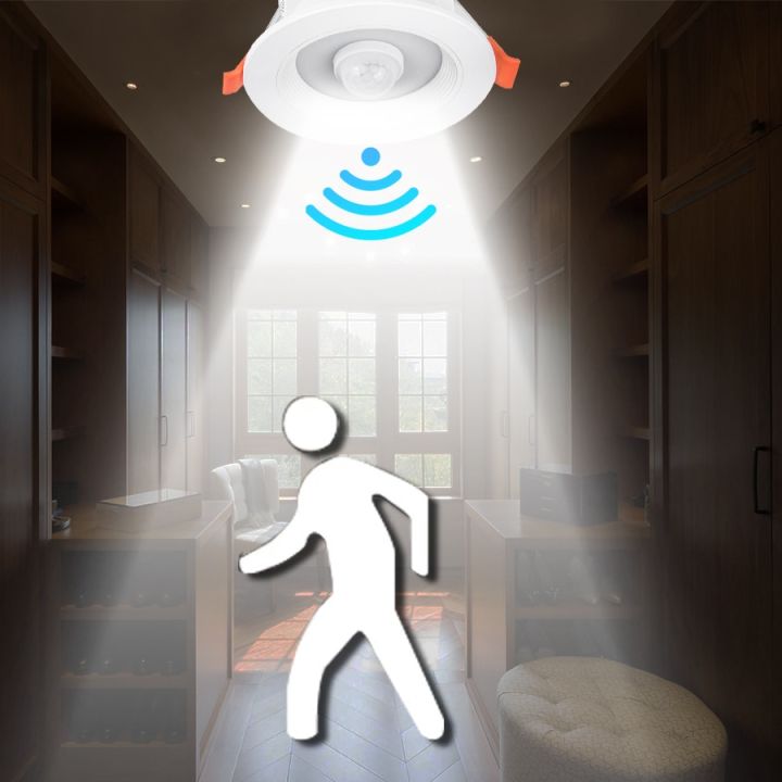 LED Downlights PIR Motion Sensor Down Light 5W 10W 15W 20W Recessed Ceiling Light Cold White Night Lamp LED Spotlight Downlight