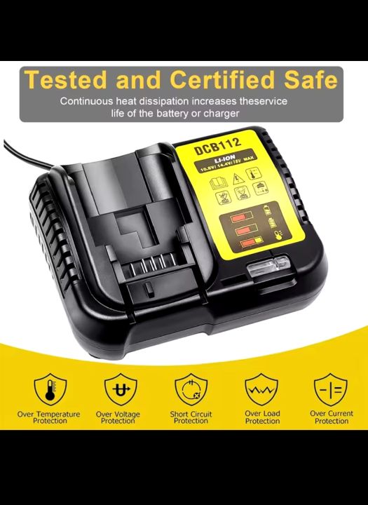 Li-ion Battery Charger DCB112 DCB102 DW1418-MC For DeWalt 10.8V 12V 14.4V 18V DCB101 DCB200 DCB140 DCB105 DCB200 Lithium Battery