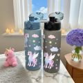 780ml 3D Unicorn-Patterned Water Cup: High-Definition Stereo Print, Lightweight Durable, Great for Kids & Adults, PVC-Free.