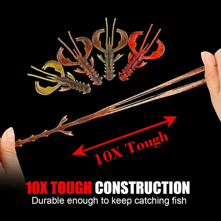 Spinpoler%20Agile%20Shrimp%20Soft%20Bait%20Fishing%20Lure%20TPR%20Floating%20Salted%20UV%20Active%20Crayfish%20For%20Weedless%20Rigs%20Jig%20Ned%20Split%20Drop%20Shot%20-%20Image%204