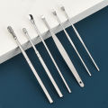 Ear Pick Set, Ear Pick, Ear Pick, Stainless Steel, Good Quality, Complete Set, Ear Cleaning Tools Spiral Ear Picks, Clogged Ear Wax Remover, 6 Pieces. 