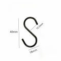 Black Heavy Duty Stainless Steel S Hooks-Easy to Install,Long-Lasting Wall Mounting Solution for Kitchen Accessories. 