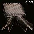25Pcs Acrylic L-Shaped Label Stands 6x4cm Business Card Transparent Holders Deskstop Sign Frame Display Price Tag Poster Rack. 