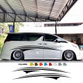 2Pcs Van Door Side Stickers Graphics Stripes Kit Cover Auto Body Decor Camper Car Horsebox Caravan RV Vinyl Decals Accessories.